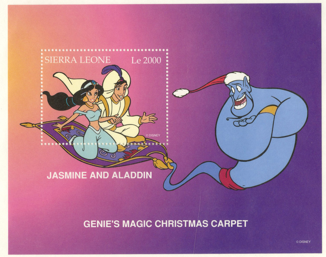 MDS437C - Sierra Leone 1997 Jasmine & Aladdin, S/S - Mystic Stamp