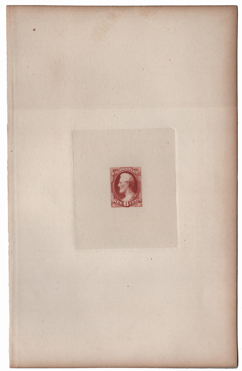 159P1 - 1873 6c Abraham Lincoln, Rose, Large Die Plate Proof on India Paper