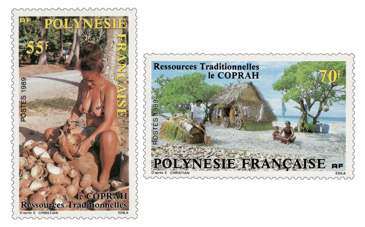 505-06 - 1989 French Polynesia - 70f & 55f 