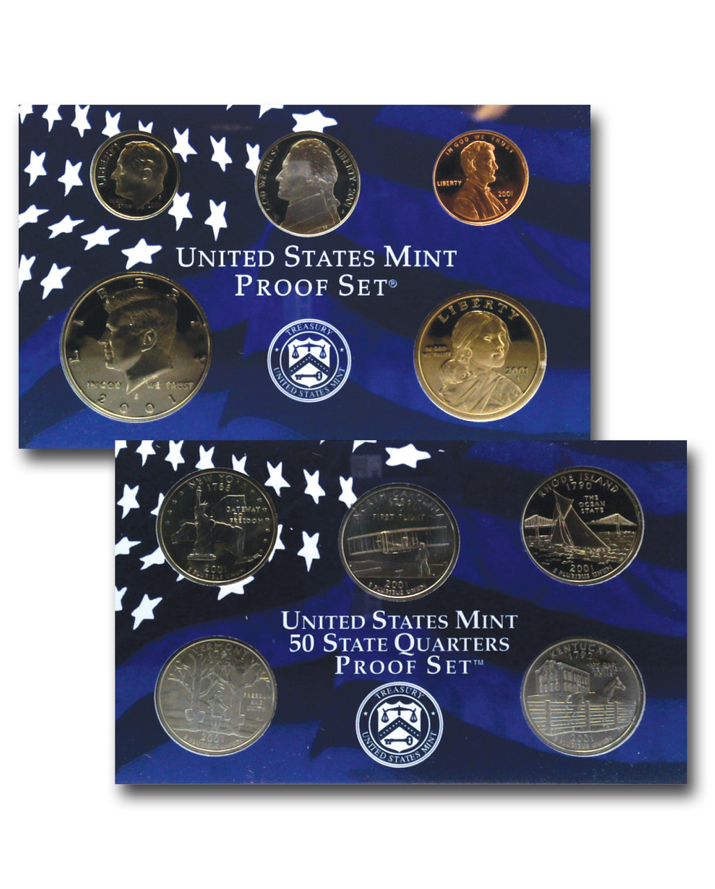 hab017 1994S. アメリカ ミントプルーフセット 銀貨3点 CN2001P - 2001 United States Mint Proof Set, San Francisco Mint