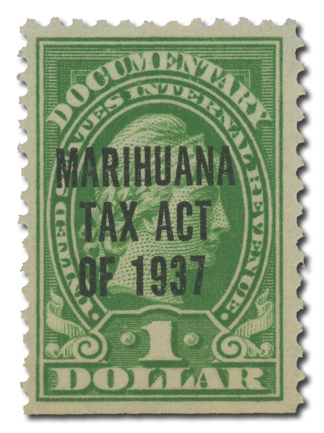 RJM1 - 1937 $1 Marihuana Tax , Yellow Green, Perf. 11