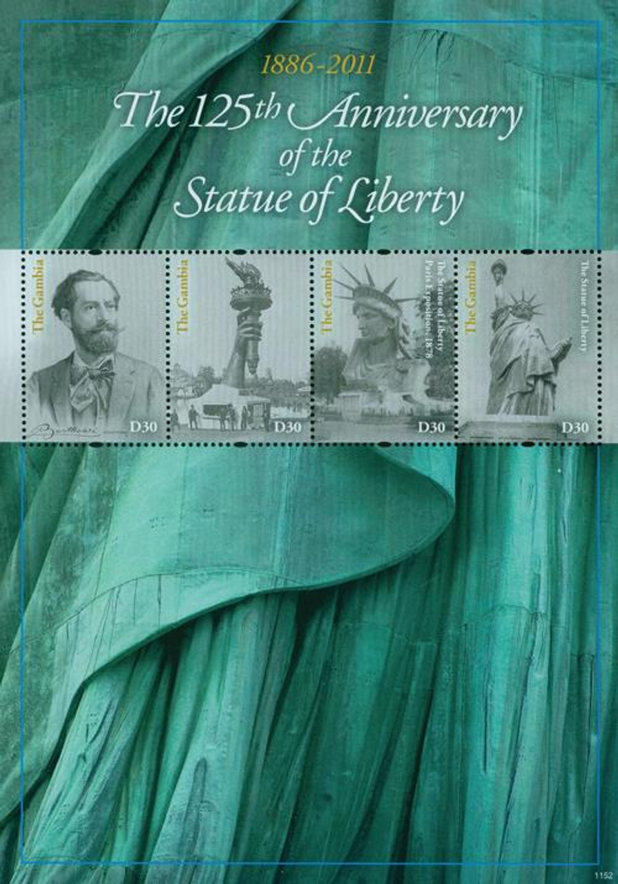 M10962 - 2011 Gambia Statue of Liberty 4v Mint
