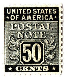 PN14 - 1945 50c Postal Note, Black