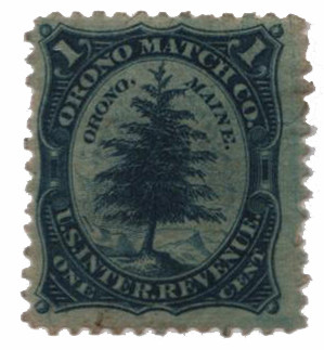 RO6b - 1871-77 1c Allen & Powers, Blue, Silk Paper