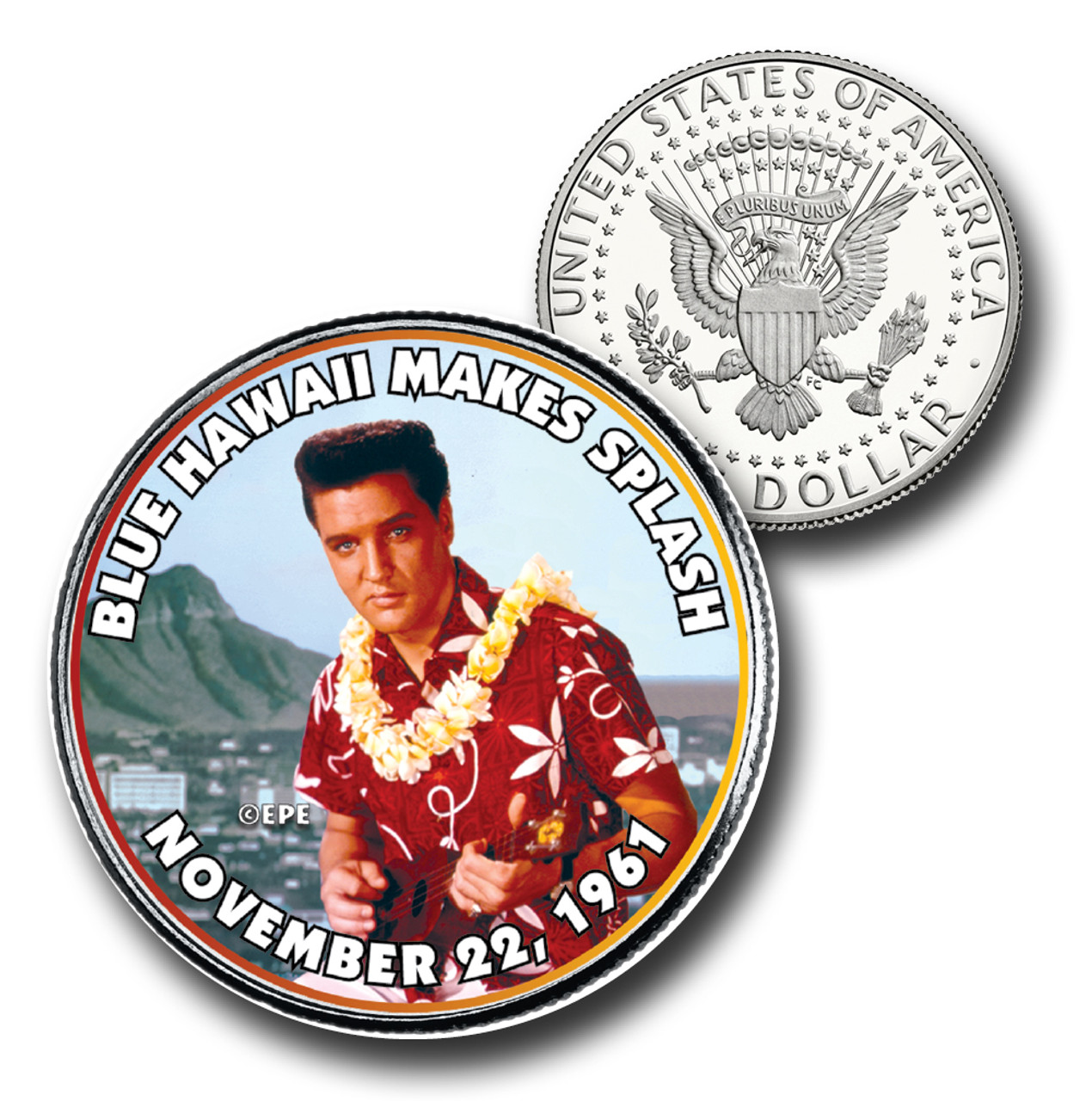 CNS1010 - Elvis Presley "Blue Hawaii" US Half Dollar Commemorative Coin