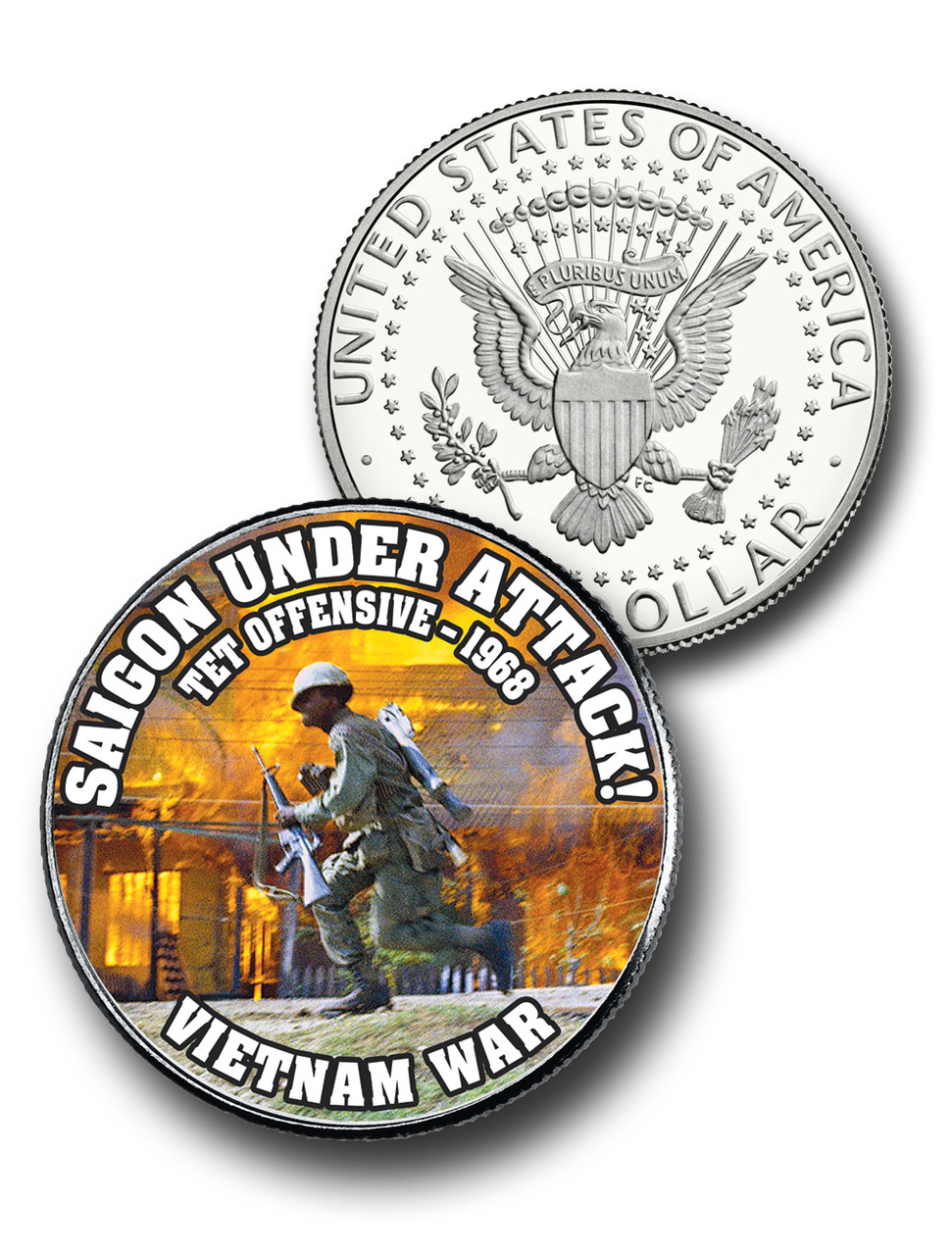 CNS6000c - Vietnam "Saigon Under Attack" US Half Dollar Commemorative Coin