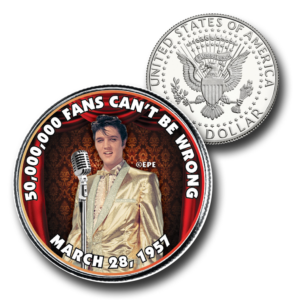 CNS1007 - Elvis Presley "50,000,000 Fans Can't be Wrong" US Half Dollar Commemorative Coin