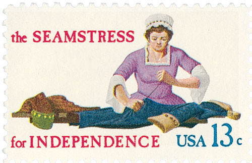 ジ*ン様 everyone loves MARENCO stamp s/s te 1717 - 1977 13c Skilled Hands for Independence: Seamstress