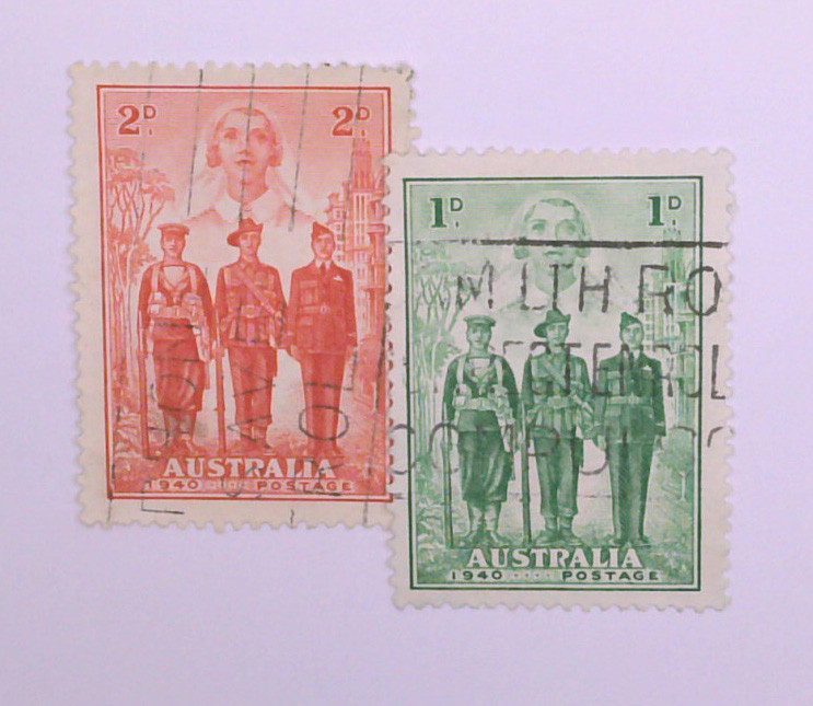 184-85 - 1940 Australia - Mystic Stamp Company