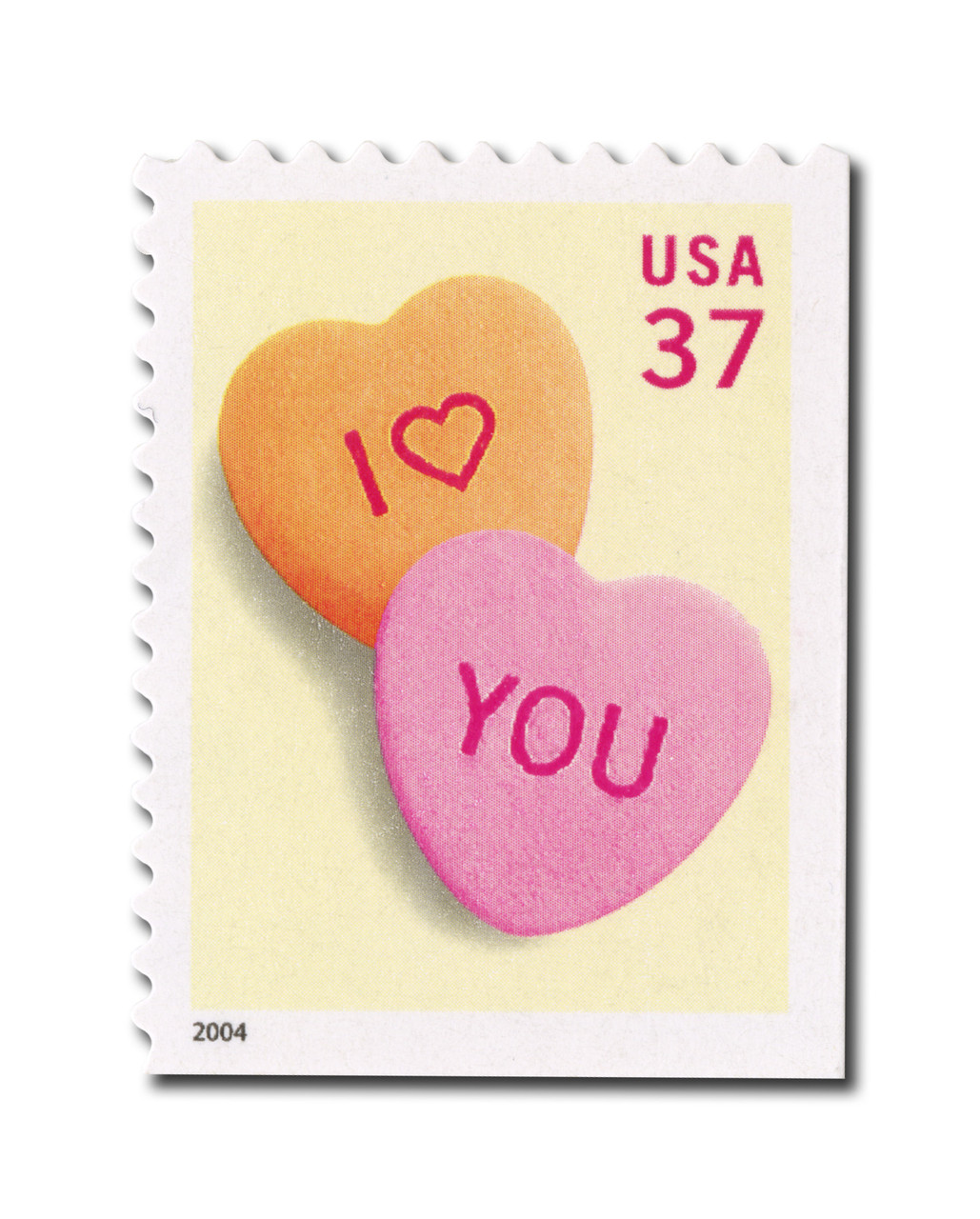 3833 - 2004 37c Love Series: Candy Hearts - Mystic Stamp Company