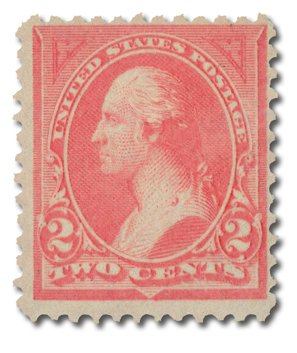 248 - 1894 2c Washington, Pink, Unwatermarked, Type I, Perf. 12