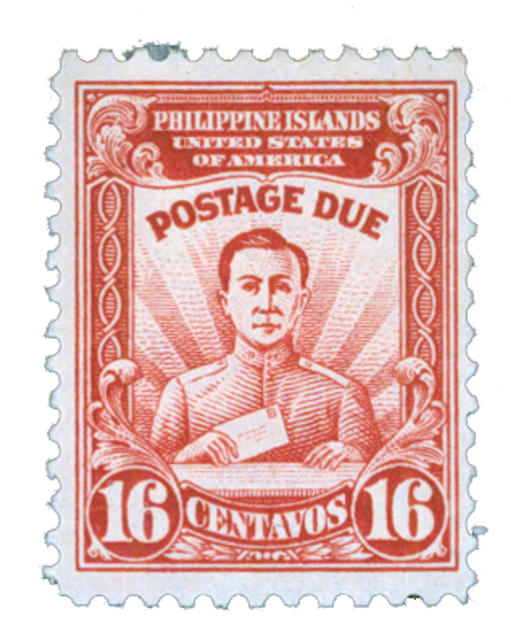 PHJ13 - 1928 16c Philippine Islands Postage Due, brown red