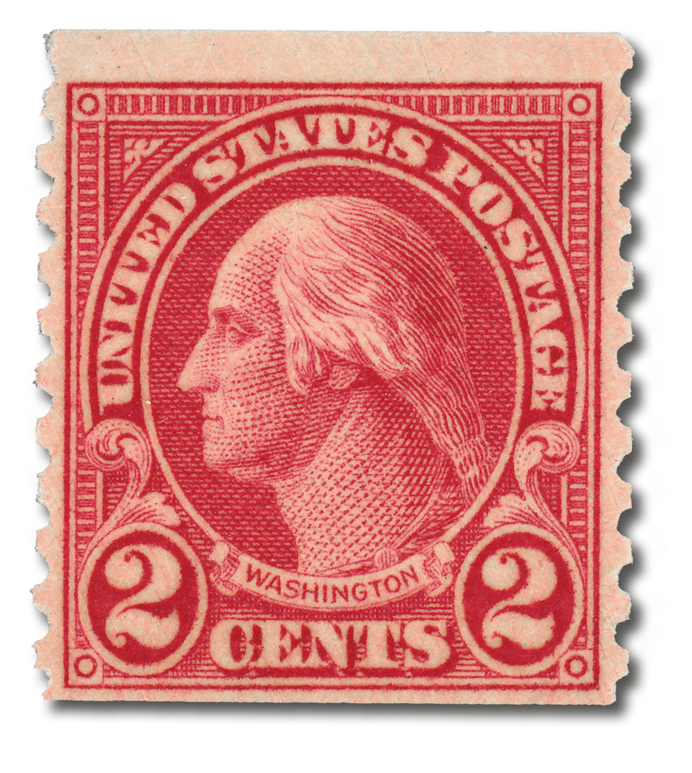 599A - 1929 2c Washington, Carmine, Type II, Perf. 10 Vertically