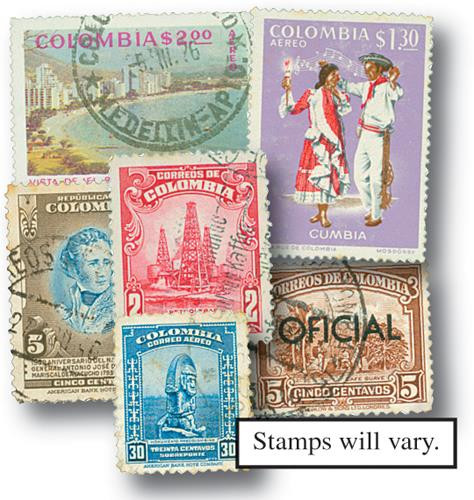 MP1348 - Colombia, 1000 Different Stamps