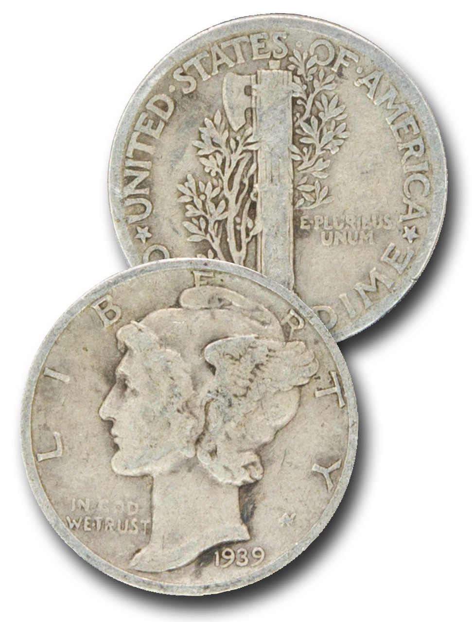 mer★ CD-939D - 1939-D Mercury Dime - Mystic Stamp Company