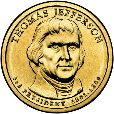 CNPRES03D - 2007 $1.00 President Jefferson, D mint