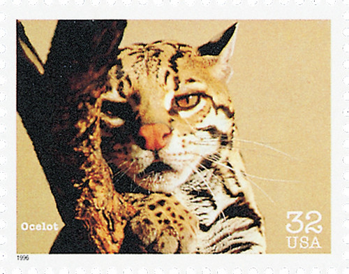 3105e - 1996 32c Endangered Species: Ocelot