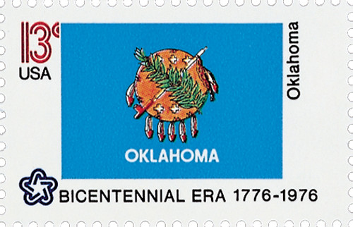 1678 - 1976 13c Bicentennial State Flags: Oklahoma - Mystic Stamp