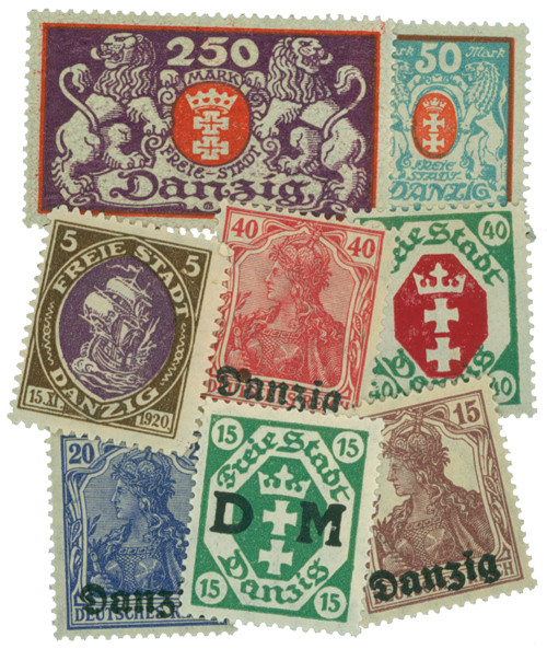 M3225 - Danzig, 25 Different Stamps