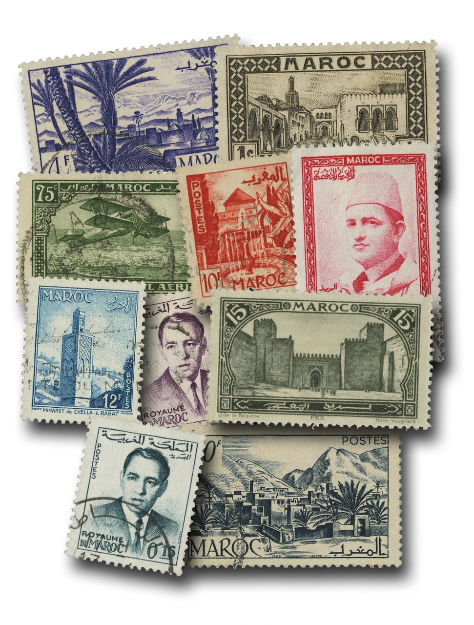 MP2162 - 48 Different French Morocco Stamps