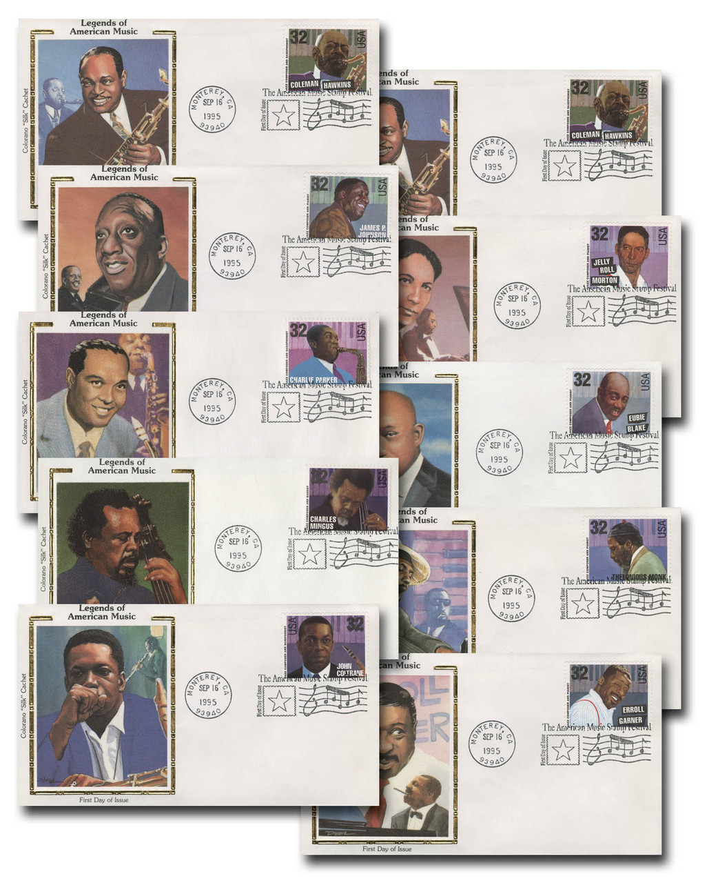 ジャズ jazz HEATIEST CONGRATULATIONS 2983-92 - 1995 32c Jazz Musicians - Mystic Stamp Company