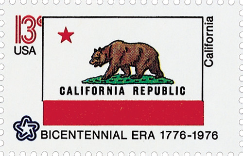 1663 - 1976 13c Bicentennial State Flags: California - Mystic