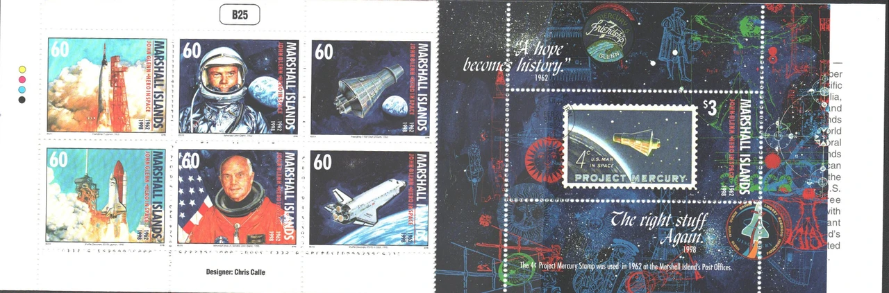 677a - 1998 Marshall Islands, John Glenn, Project Mercury
