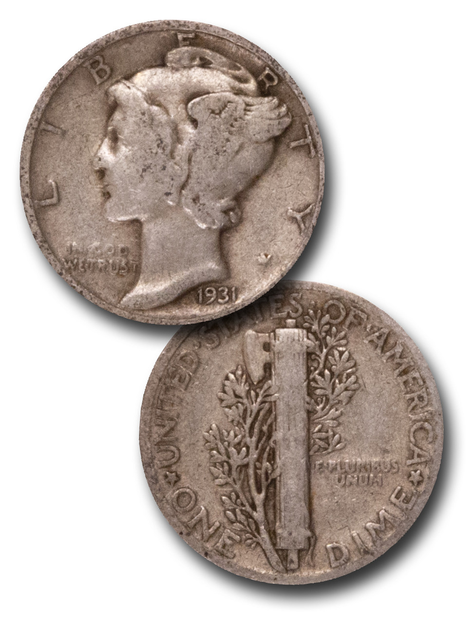 CD-931 - 1931 Mercury Dime - Mystic Stamp Company