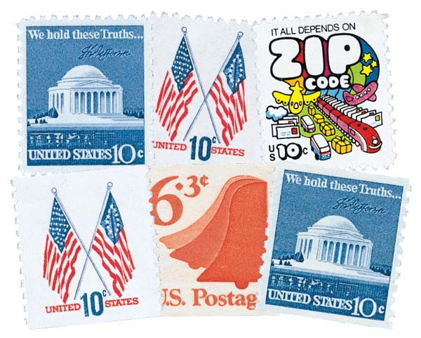 1509/20 - 1973-74 Regular Issues, Set of 6 stamps - Mystic Stamp