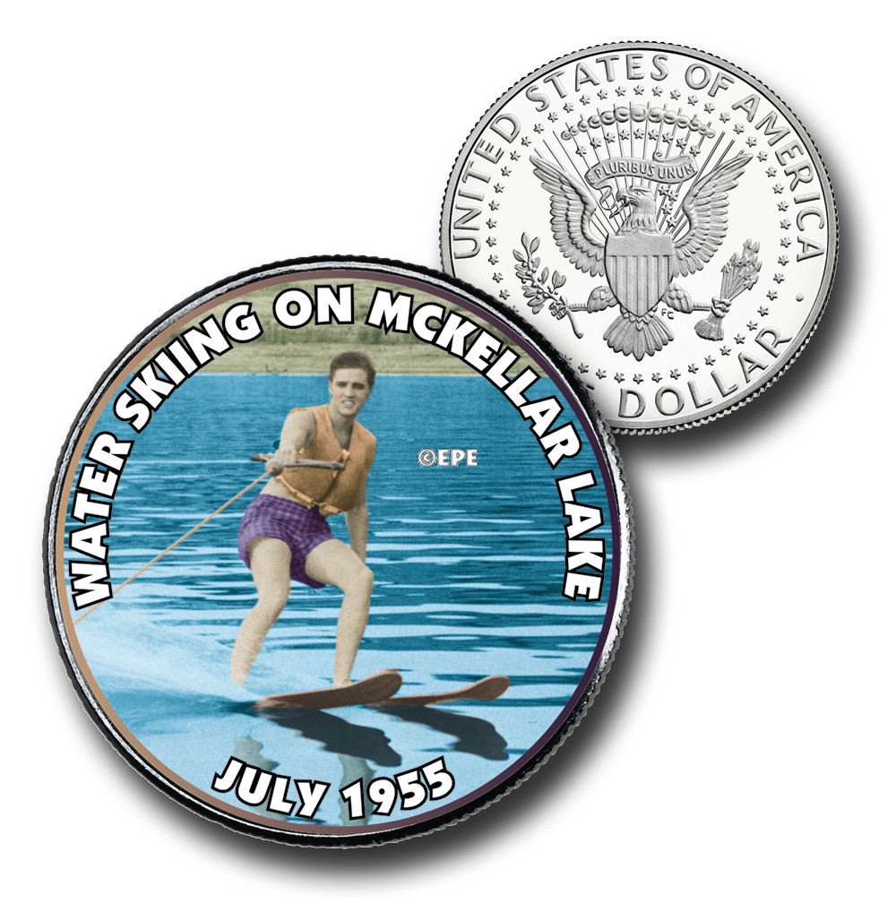 CNS1038 - Elvis Presley "Water Skiing on McKellar Lake" US Half Dollar Commemorative Coin