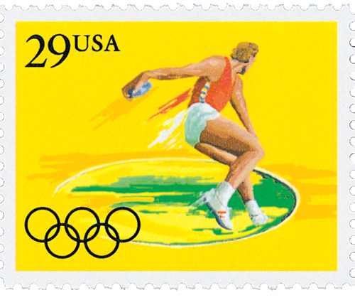 2554 - 1991 29c Summer Olympics: Discus - Mystic Stamp Company