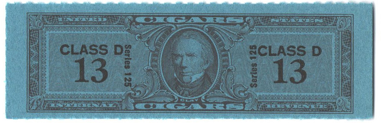 TC2638a - 1955, 13 Cigar Revenue Tax Stamps - Class D, Series 125