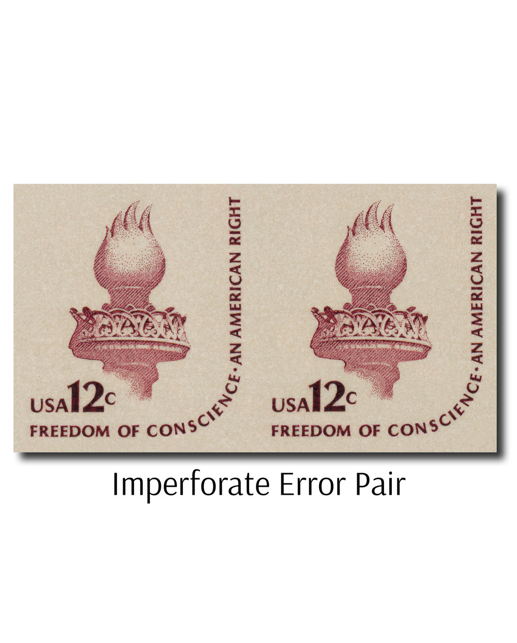 1816b - 1981 12c Liberty Torch, Imperf. Error