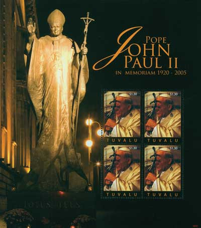 M10785 - 2010 Tuvalu Pope John Paul II 4v M