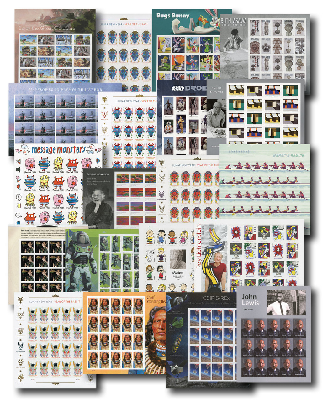 5428//5820 - 2020-23 U.S. Mint Sheet Collection, 20 Sheets