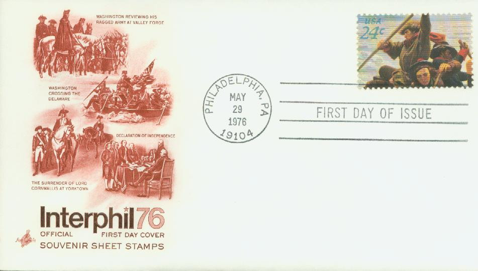 1688a - 1976 24c American Bicentennial: Boatsman