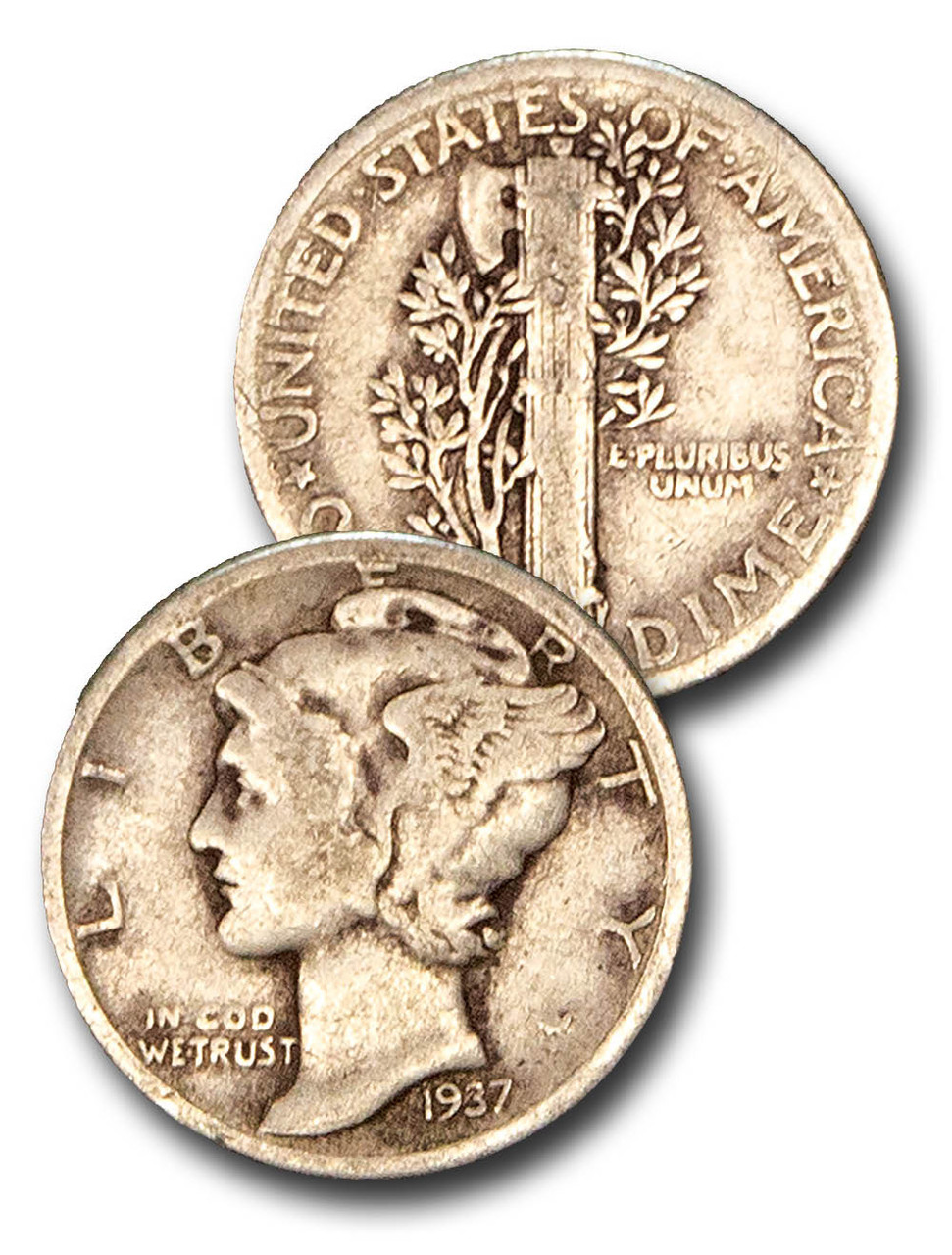 CD-937 - 1937 Mercury Dime - Mystic Stamp Company