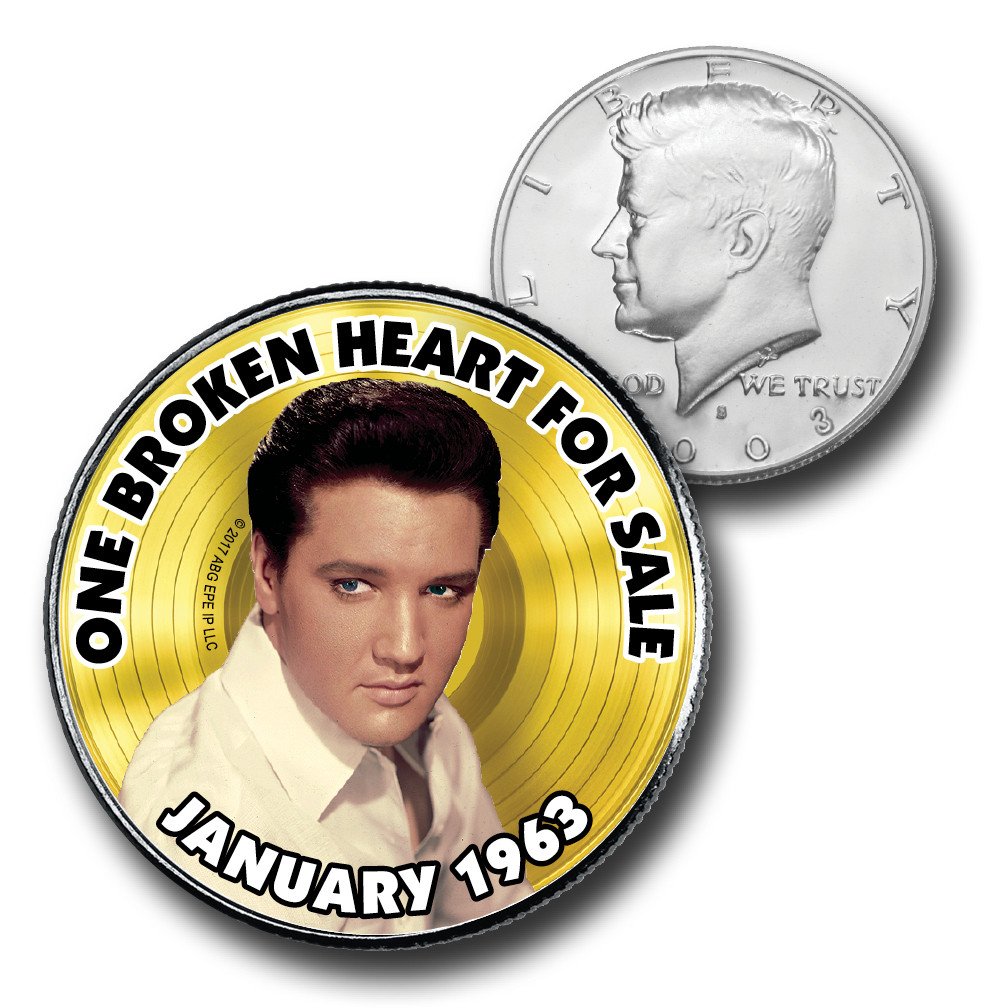 CNS16046 - Elvis Presley Gold "One Broken Heart for Sale" US Half Dollar Commemorative Coin