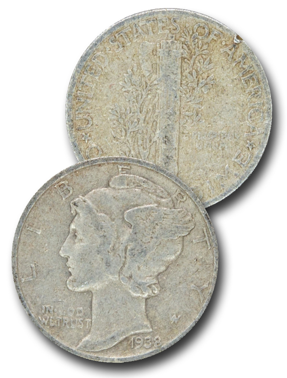 CD-938 - 1938 Mercury Dime - Mystic Stamp Company