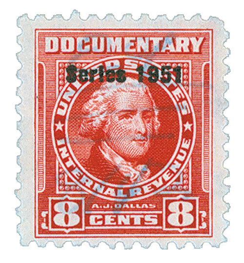 R566 - 1951 8c U.S. Internal Revenue Stamp, Carmine
