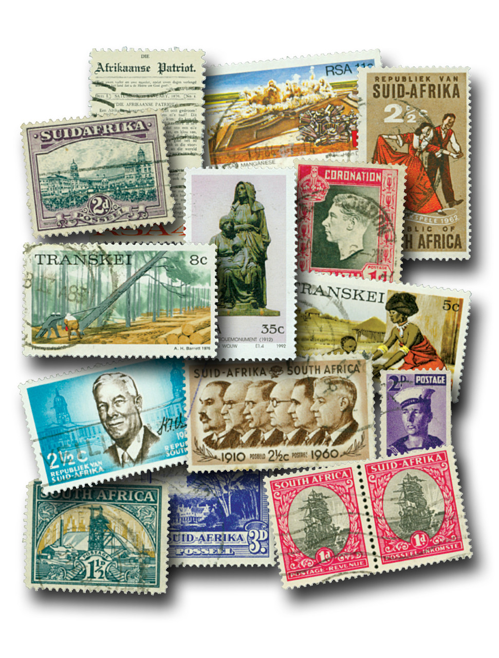 MP2178 - 62 Different South Africa Stamps
