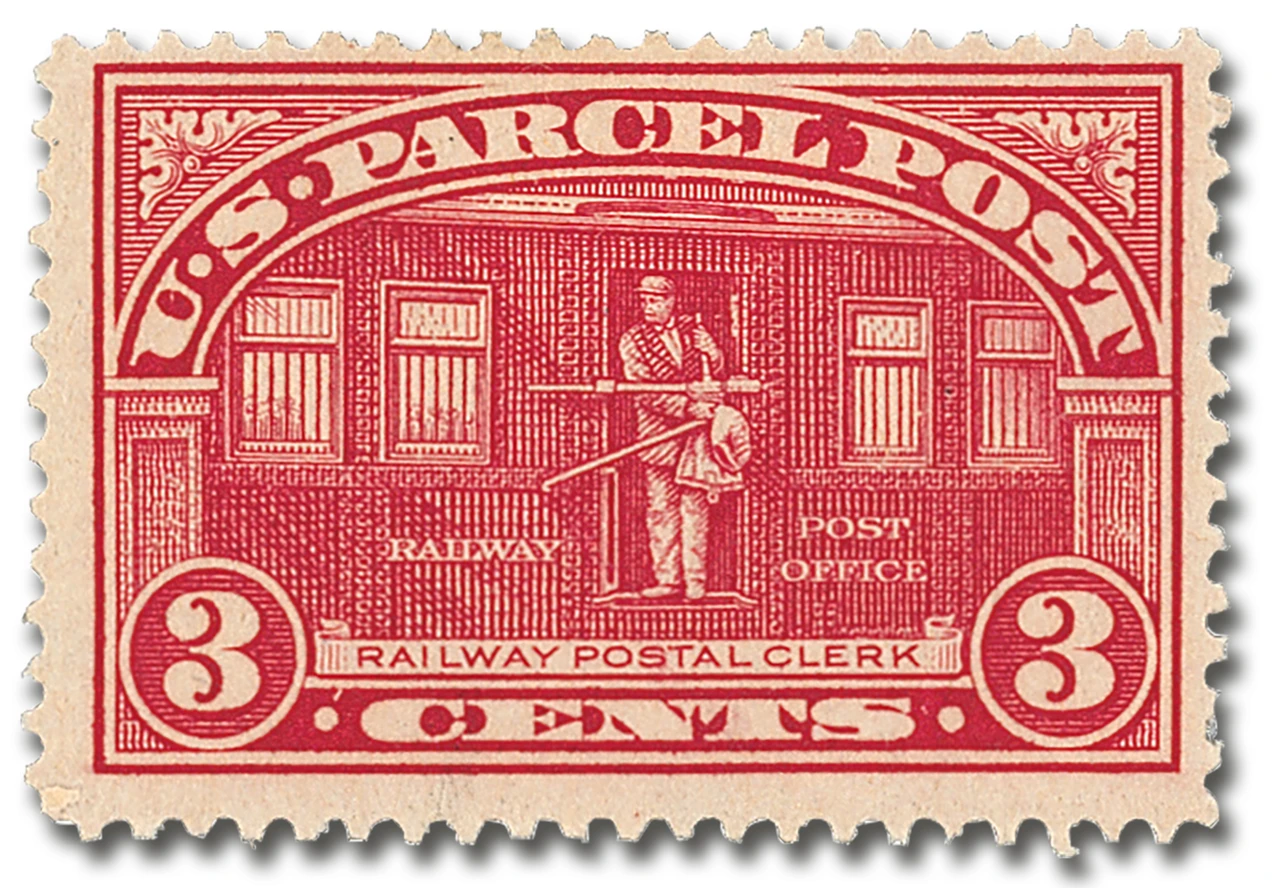 Q3 - 1913 3c Parcel Post, Railway Postal Clerk
