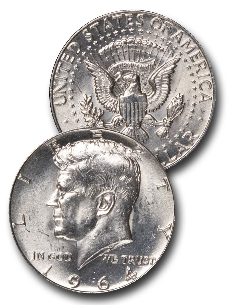 1964 JFK 90% Silver Half Dollar – Average Circulated, Single Coin, Uncertified