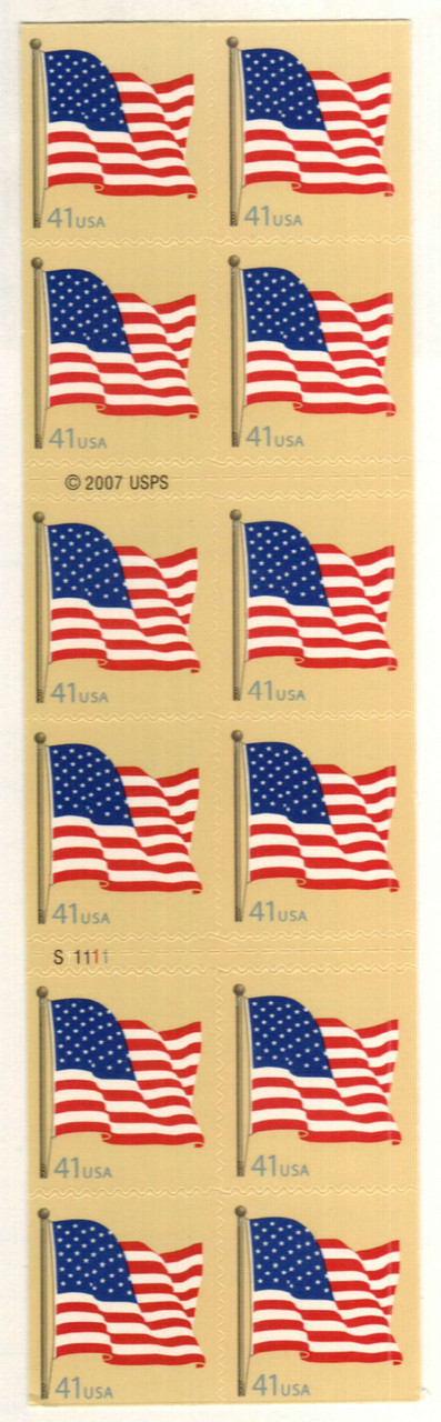 4191a - 2007 41c American Flag Conv. Bklt of 20