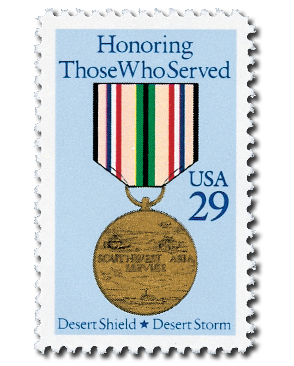 2551 - 1991 29c Desert Shield & Desert Storm Medal - Mystic Stamp