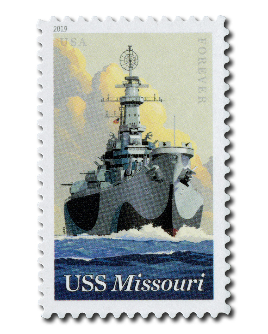 5392 - 2019 First-Class Forever Stamp - USS Missouri - Mystic