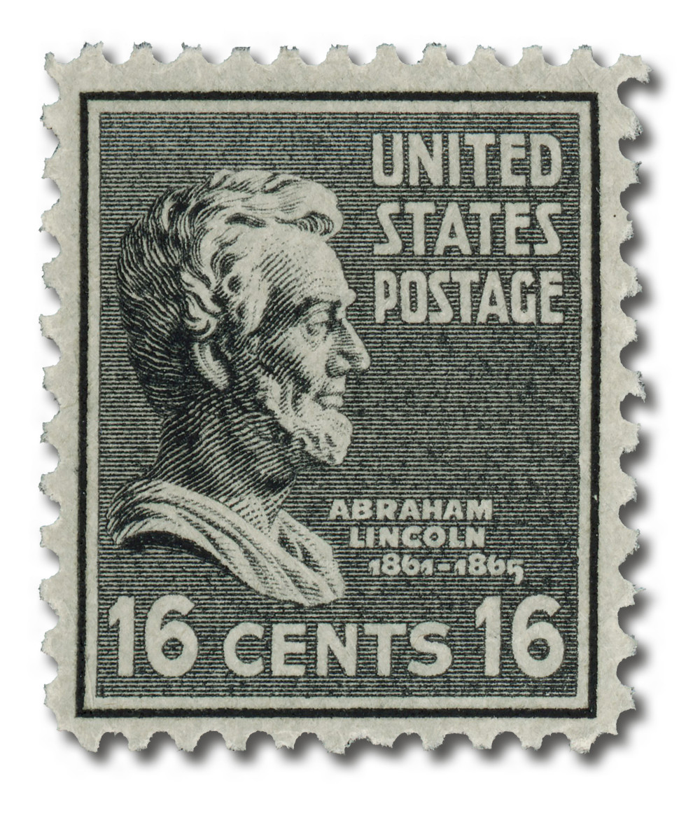 821 - 1938 16c Abraham Lincoln, Black