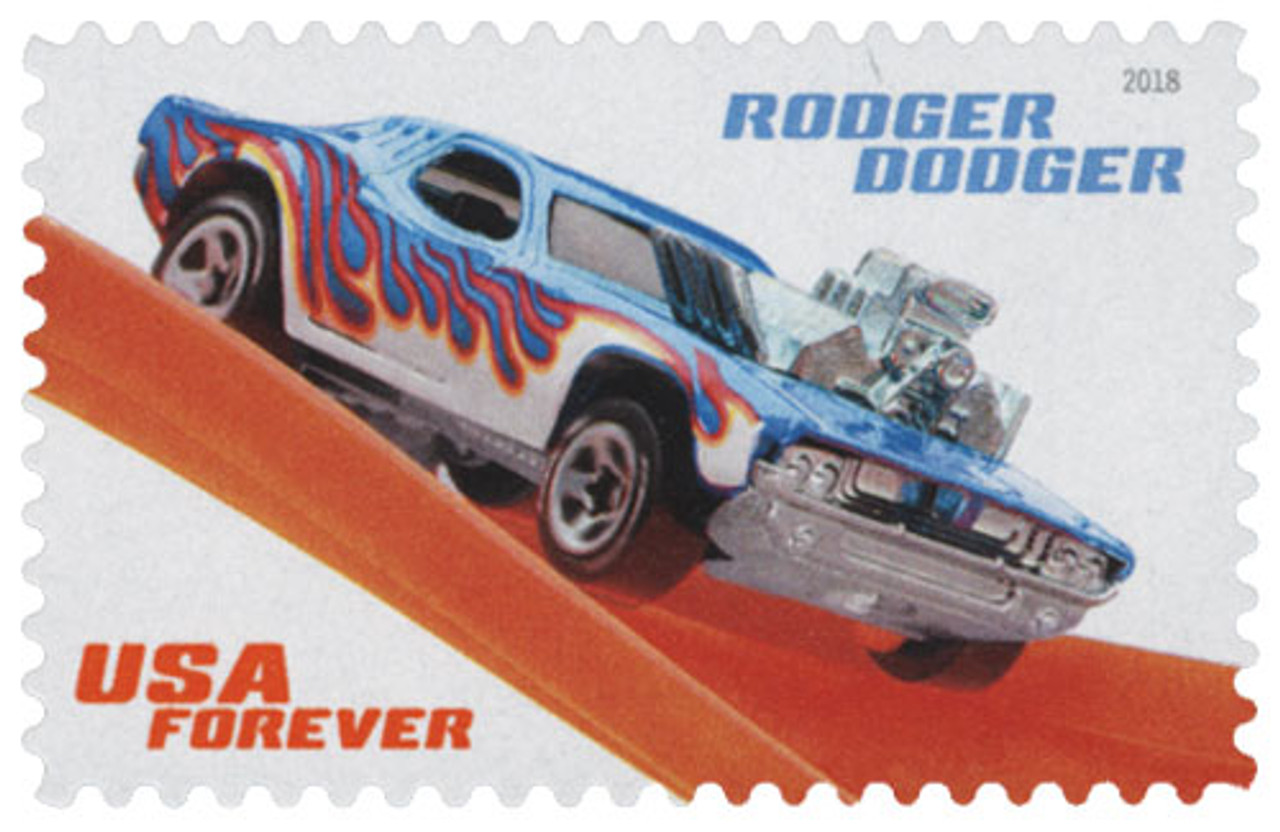 5324 - 2018 First-Class Forever Stamp - Hot Wheels: Rodger Dodger- 1974