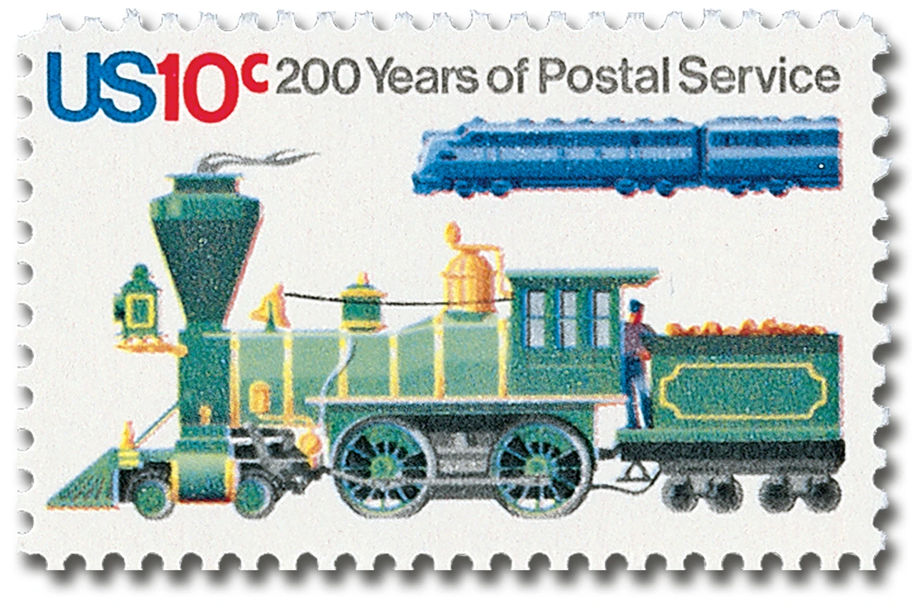 1573 - 1975 10c U.S. Postal Services Bicentennial: Locomotives