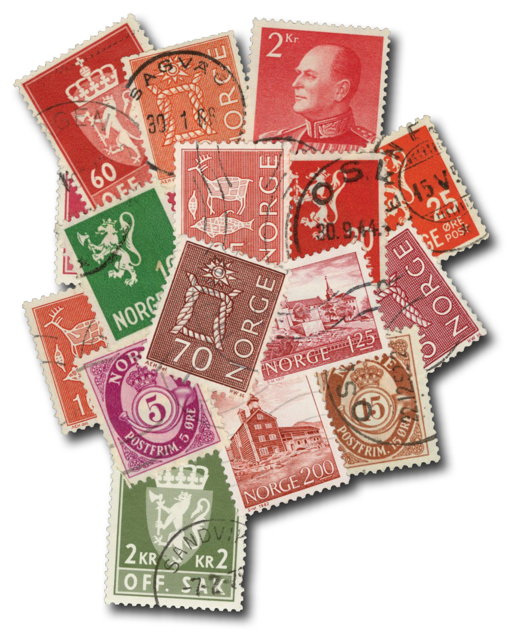 MP2132 - 25 Different Norway Stamps